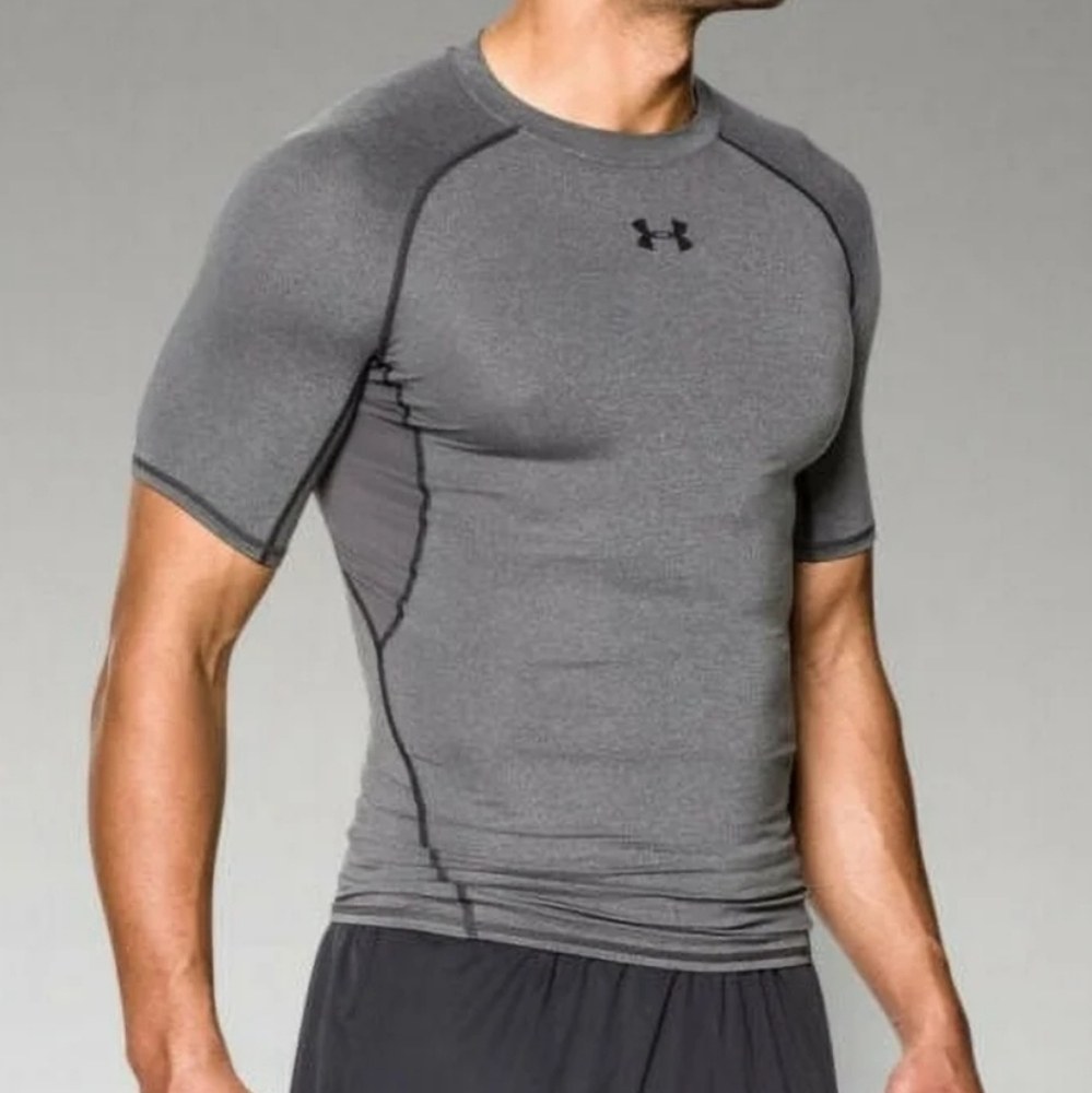 Under Armour HEATGEAR Compression Gray Performance Shirt, LG TALL, NWOT